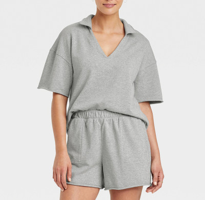 2 piece sets wholesale loungewear sets custom terry women t shirts & shorts matching set casual