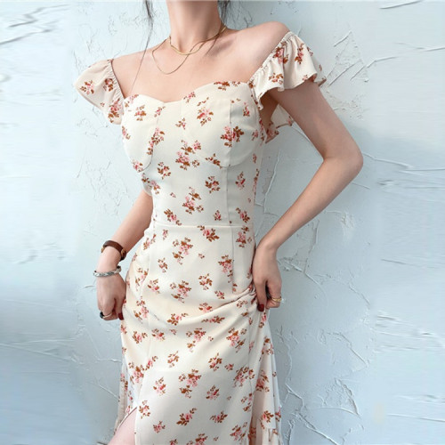 OEM Wholesale Fancy Women Floral Maxi Velvet Dresses sexy dress long dress