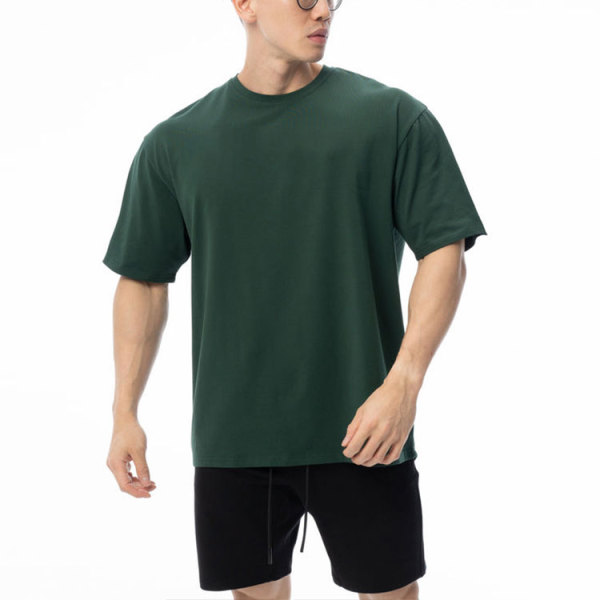 wholesale fashion plain fit gym t shirt for men custom logo fitness breathable 100%cotton blank men's t-shirts sweatsuit