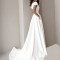 Custom | floor-length dresses | high split dresses | white dresses | Bare shoulder women wedding dresses | 2023 summer fashion dresses.
