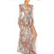 Custom dress | Floral dresses | Tie-Strap detail long dresses |  High split Long Sleeve dresses | Cutout sexy Dresses | 2023 summer fashion dresses.