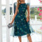 Custom | midi dresses| elegant party women Dresses | sleeveless dresses | chiffon Fabric | floral dresses .