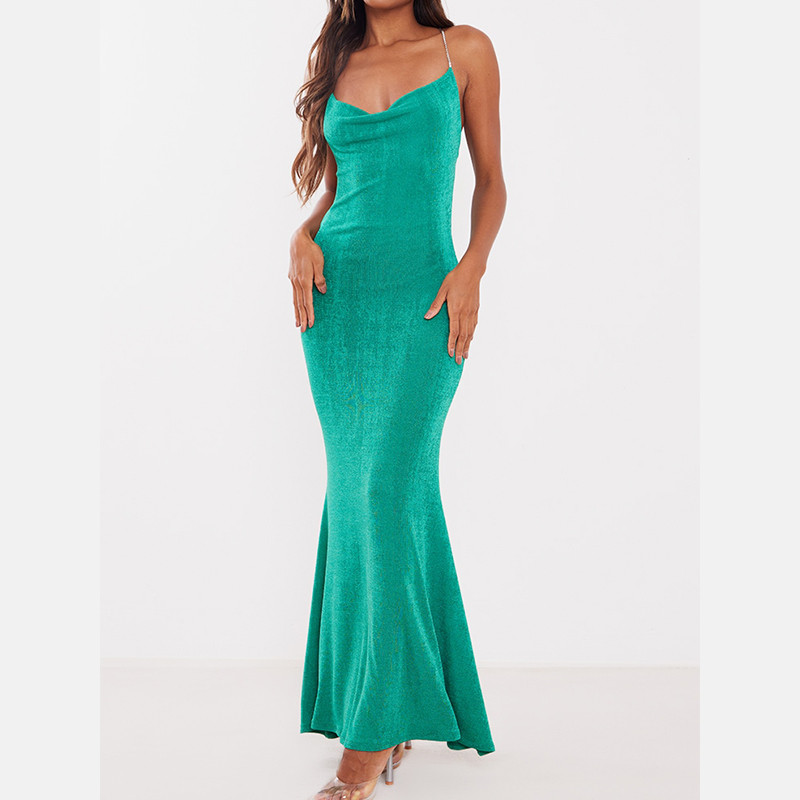 Green Slip Dresses