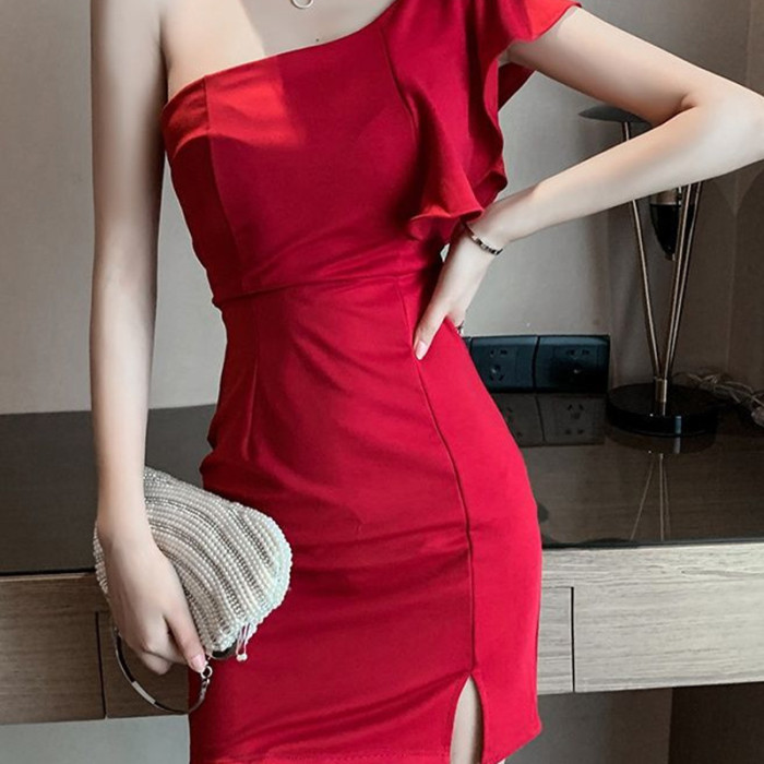 Custom | One Shoulder Short Party Dresses | Elegance Dresses | Slim Short Dresses | New Summer 2023.