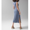 Custom |Business Dresses | Personalized Designed Long Women's dress | Slittp dresses | round neck lady elegant business dresses.