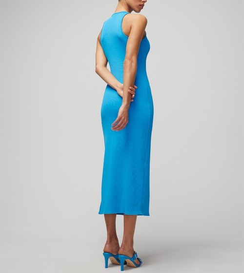 Custom | Blue tight dresses | Long Women's dress | Fashion lady elegant business dresses.