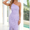 Customize | One-shoulder dresses | Cinched Waist dress | Sweet Hip Mid Length Dresses | Women's Party Lace Dresses.