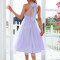 Custom | Solid Color Dresses | Temperament Party Dress | Slim Halter Neck Mid Length Dresses |  For summer 2023.