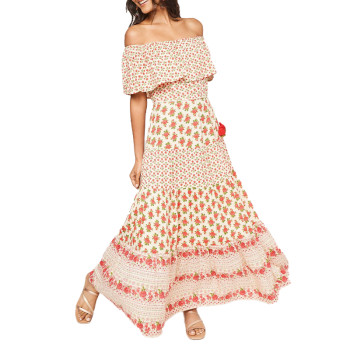 Custom dress | Rose floral-print dresses | Casual dress |  One-shoulder dress | Fashion dresses