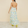 Custom | Floral-Print Dresses | Temperament Casual Dress | Slim Halter Neck Length Dresses |  For summer 2023.