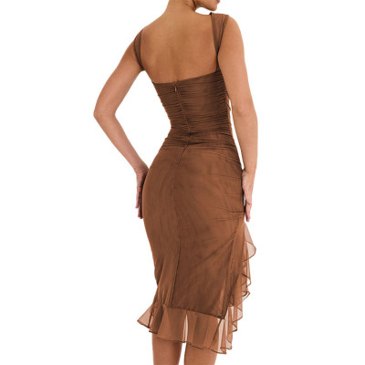 Custom |Sleeveless Dresses | Sexy Tight Dresses | Backless Medium Length Dresses |  For summer 2023