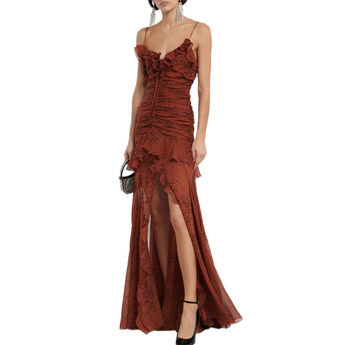 Custom 2023 Summer Dresses | Elegant Dresses | Lace Waist Slip Dresses | Front Split Sexy Dresses | Long Party Dresses