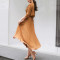 Custom  | chiffon long sleeve pleated dresses | spring 2023 new dresses | slim fit waist show slim dresses | temperament pleated dresses
