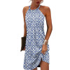 Custom | summer 2023 new short dresses | loose crewneck pullover dresses | sleeveless print dresses