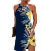 Custom | summer 2023 new short dresses | loose crewneck pullover dresses | sleeveless print dresses