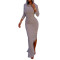 Custom | lady dresses | high stretch dresses | long sleeve split dresses | temperament  slim long dresses
