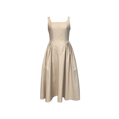 Custom | summer skinny slip dresses | women goddess French sweet design dresses | vest puffy dresses