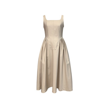 Custom | summer skinny slip dresses | women goddess French sweet design dresses | vest puffy dresses