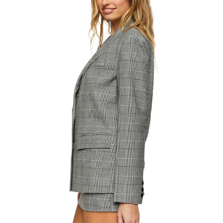 Mini checkered two-piece suit dress