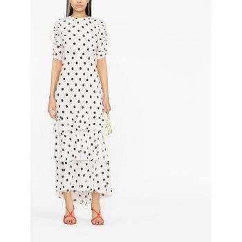 Custom dresses | checkered suit | with pointed stand collar |  linen blend long dress