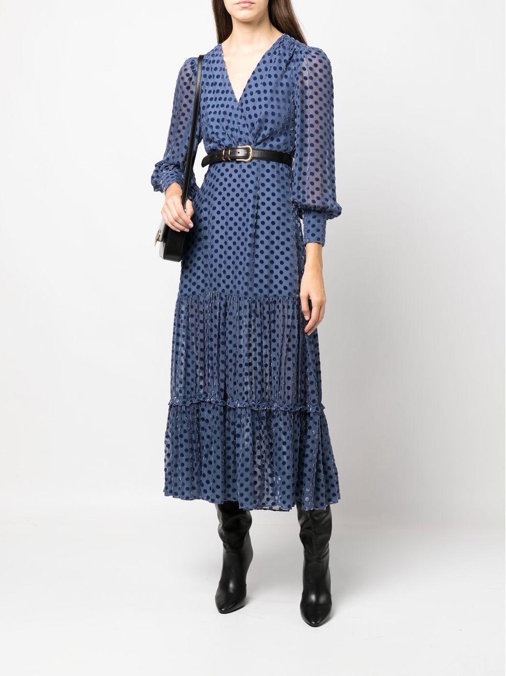 long sleeves pleated utility dress