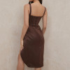 Custom | sexy dresses | deep V high waist slip dresses |  evening irregular medium dresses