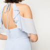 Custom | summer satin dresses | sleeveless halterneck wrap pleated dresses | knotted detail at waist long dresses