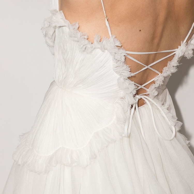 knotted detail at waist long dresses