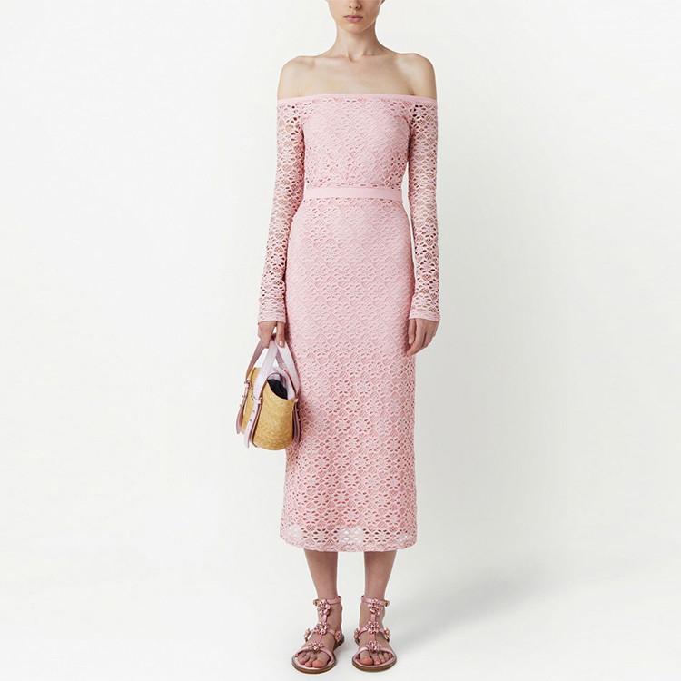 Strapless design elegant knitting pleated dresses