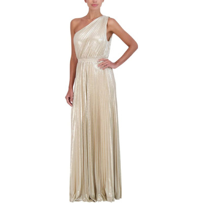 Custom dresses | summer satin dresses | One-Shoulder cocktail sequin dresses | knotted detail at waist long dresses