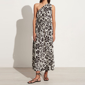 Custom dress | 2023 summer elegant temperament dresses | women's one-shoulder casual dress | floral print casual dress