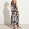 Custom dress | 2023 summer elegant temperament dresses | women's one-shoulder casual dress | floral print casual dress