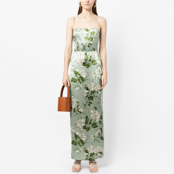 Custom | 2023 summer elegant temperament dresses | women's camisole casual dress | floral print casual dress