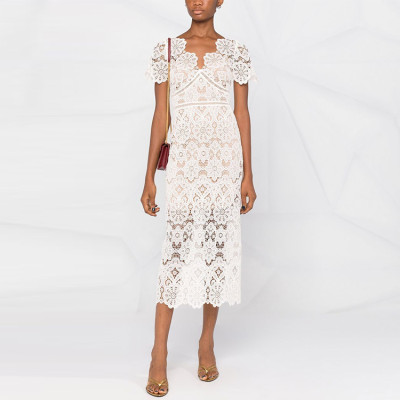 Custom dresses | summer satin dresses | lace midi dress | knotted detail at waist long dresses