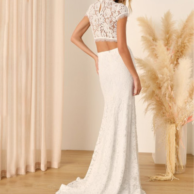 Custom dresses | summer satin dresses | sleeveless princess-seamed lace bodice dresses | knotted detail at waist long dresses