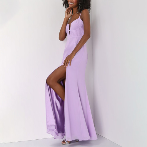 Custom dresses |Summer New Dresses | Elegant Dresses | Slip Neck Dresses | Slim Fit Backless Dresses | Sexy Split Dresses