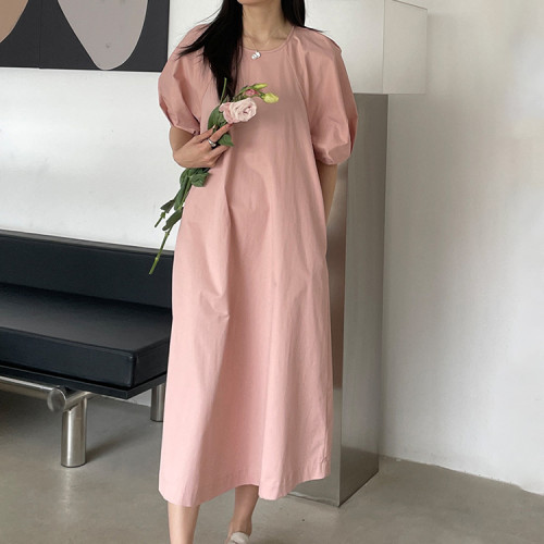 Custom dresses | spring  solid color dresses | sweet pastoral dresses | women's  long casual dresses