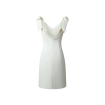 Custom dresses | white dresses | pearl backless dresses | slip slim dress | evening dresses