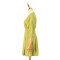 Custom dresses | V-neck balloon sleeve dress | cinched-waist high-rise dress | Hepburn-inspired cropped patchwork dress