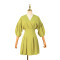 Custom dresses | V-neck balloon sleeve dress | cinched-waist high-rise dress | Hepburn-inspired cropped patchwork dress