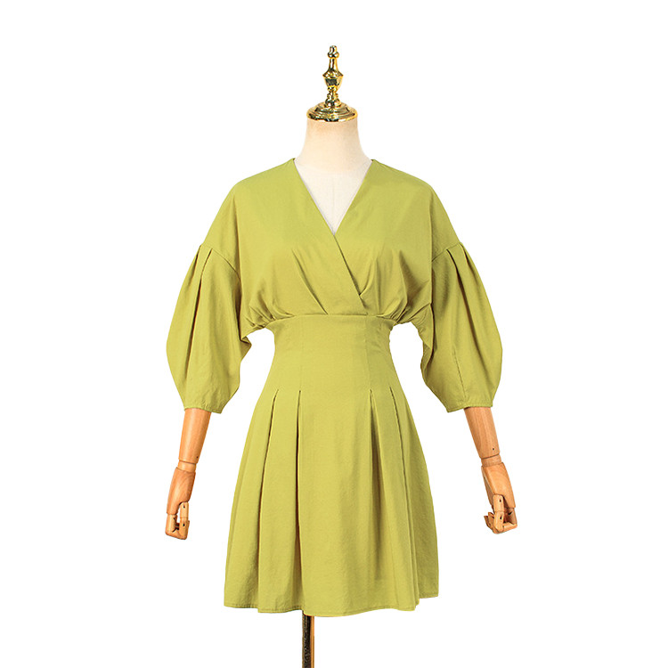 Hepburn-inspired cropped patchwork dress
