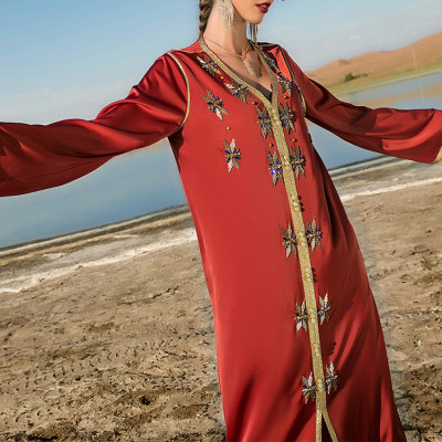 Custom dresses | Heavy craft dress | Quilted diamond Ladies Arabic style dress | Muslim dresses