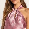 Custom dresses | fashion women's 2023 new | hanging neck vintage dress | satin print halter dress | a-line dress | suspender dress