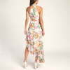 Custom dresses | fashion women's new dress | elegant floral print dress | hanging neck casual dress