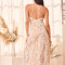 Custom dresses | fashion women's 2023 new dress | beaded lace floral dress | hanging neck long slit  dress