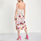 Custom dresses | fashion women's 2023 new | elegant floral print hanging neck casual dress | split dress