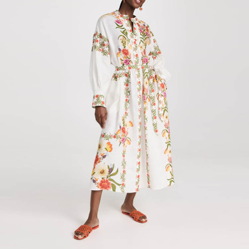 Custom dresses | fashion women's 2023 new |  bohemian style floral prints dress | casual dress