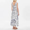 Custom dresses | fashion women's 2023 new |  Waist-hugging floral prints dress | suspenders dress