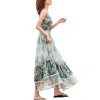 Custom summer dress | V neck dress | gradient printing dress | long casual dress