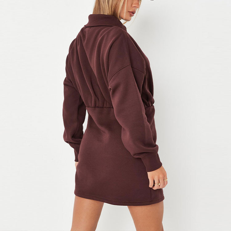 Long-sleeved hooded sweatshirt dress